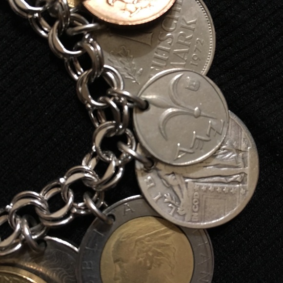 Sterling Silver Coin Charm Bracelet - Picture 4 of 8